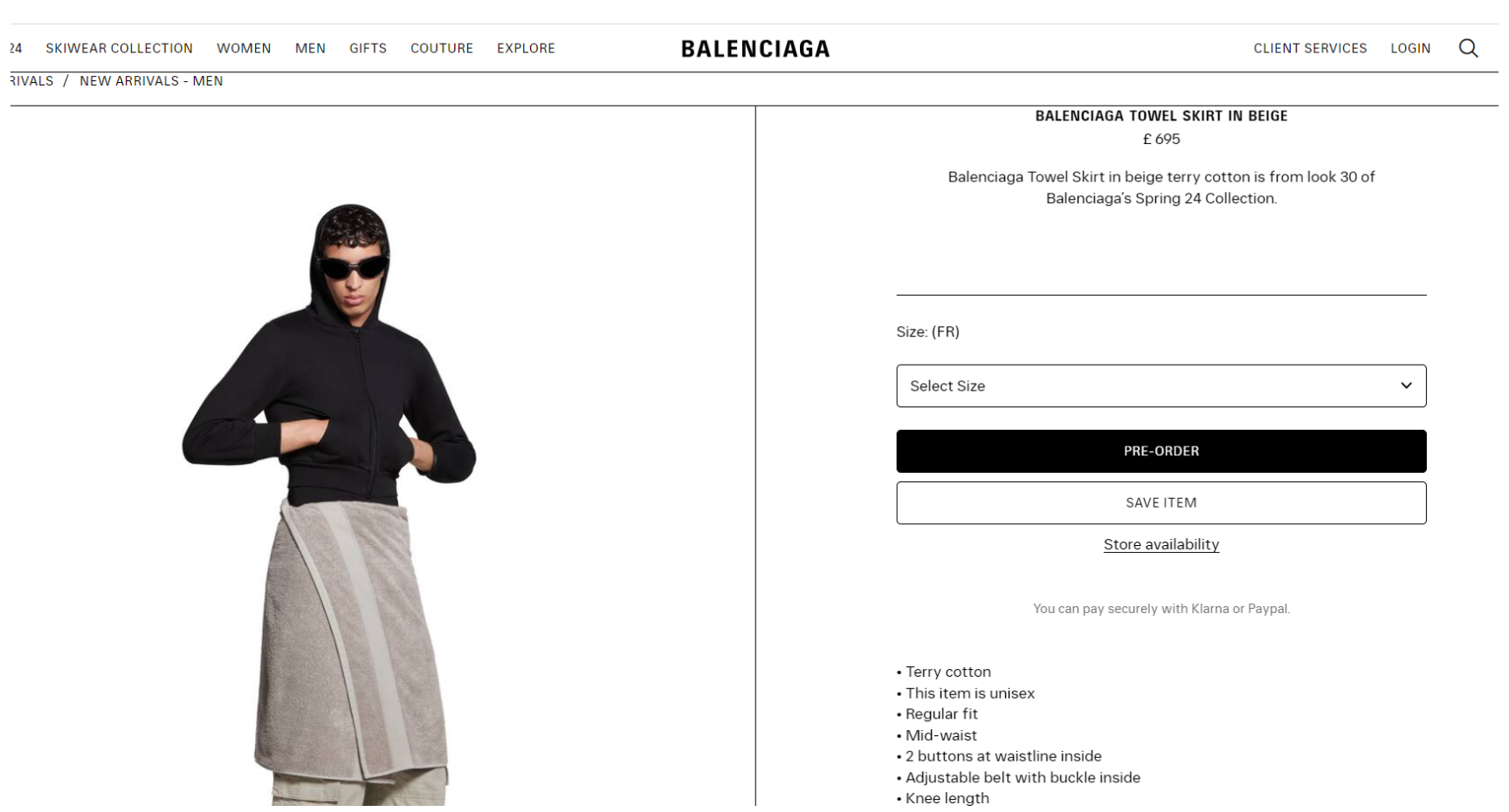 Balenciaga Towel Skirt: Marketing Gimmick or Fashion Statement?